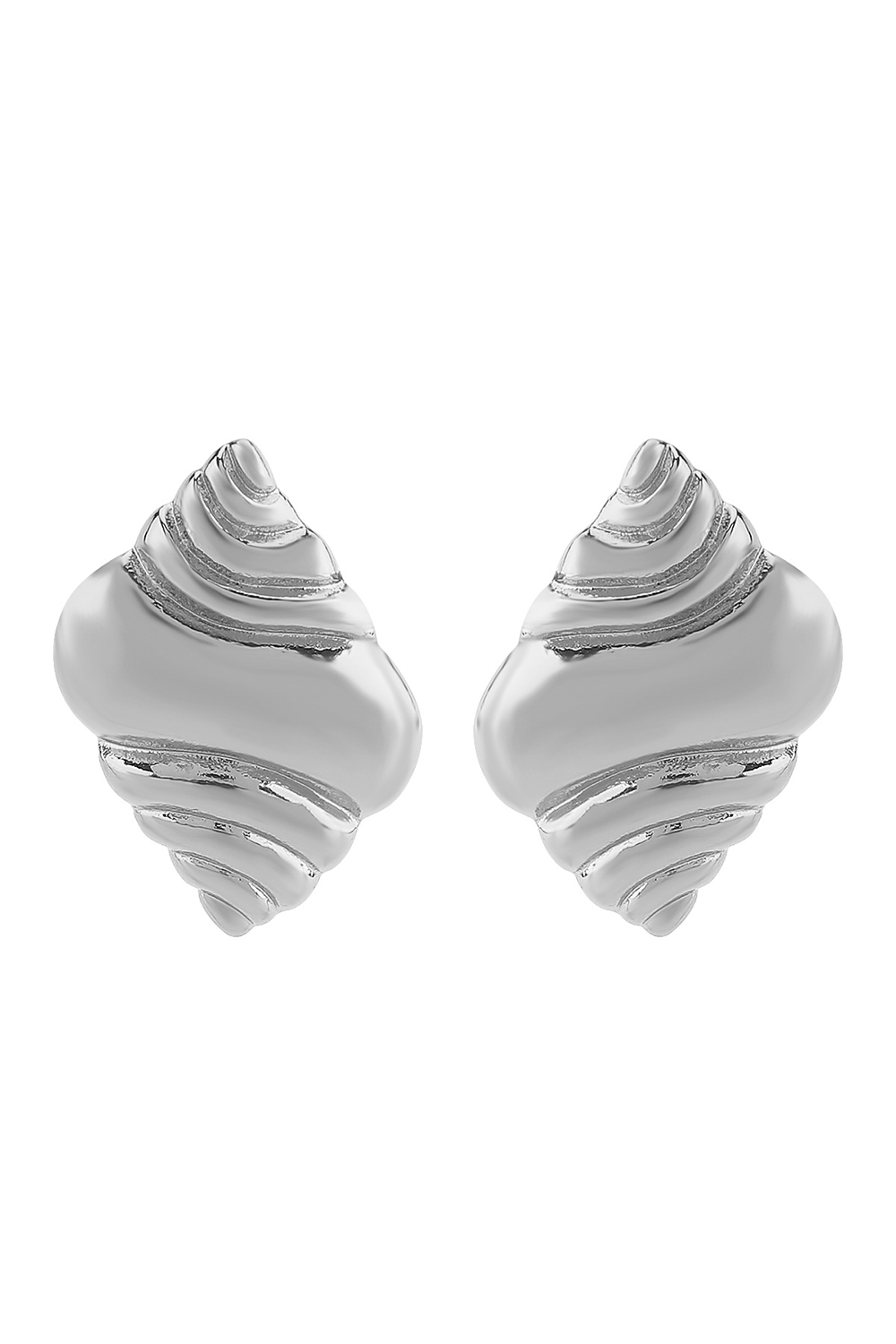 Alloy Conch Design Stud Earrings Rings Necklace Set