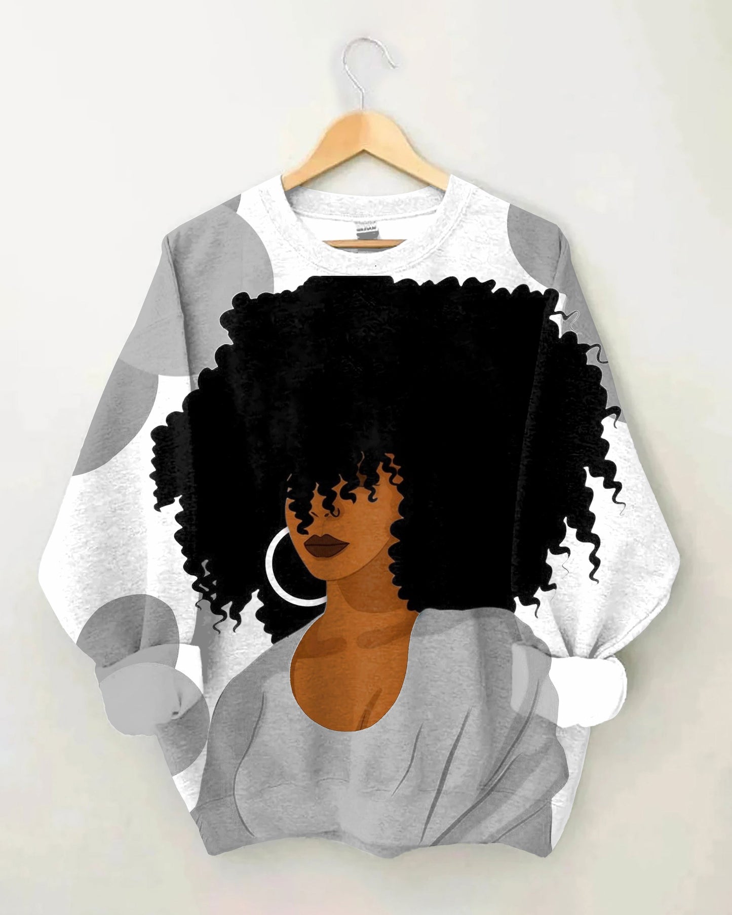 Women's Black History Queen Vintage Long Sleeve Sweatshirt