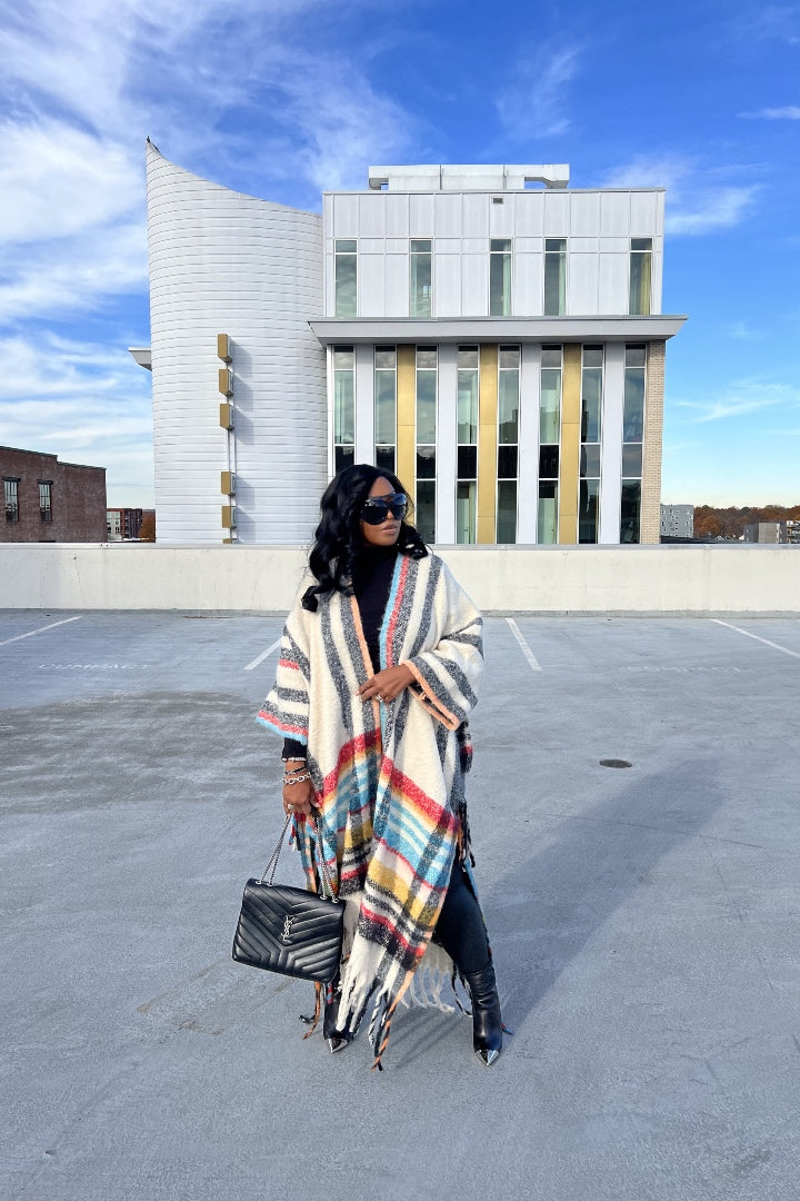 Rich Auntie Winter Open Front Long Kimono