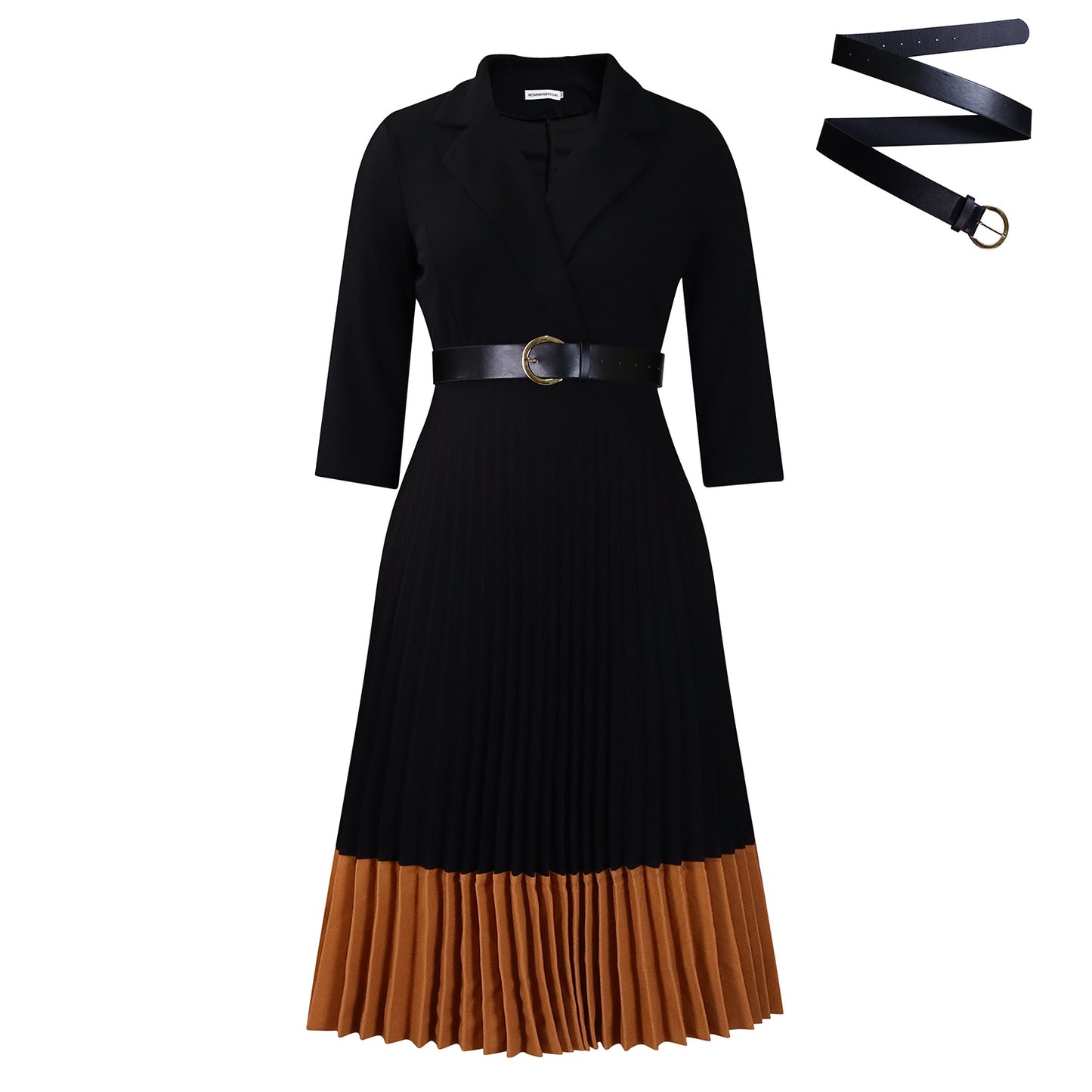 Fashion Women's Wear Suit Collar Fashion Ol Elegant Pleated Dress