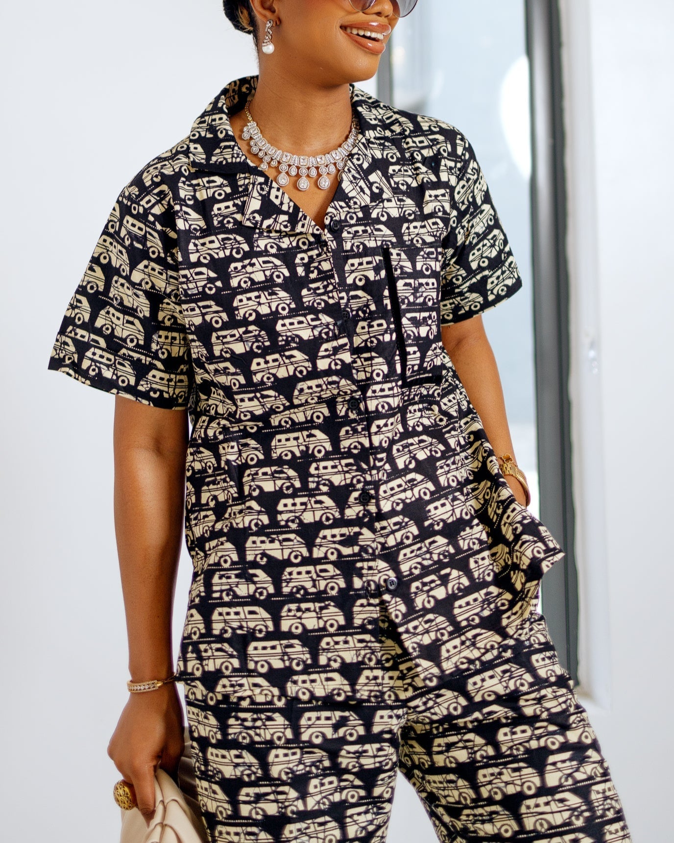 Women's Casual Print Pants+Tops Two-Piece Set