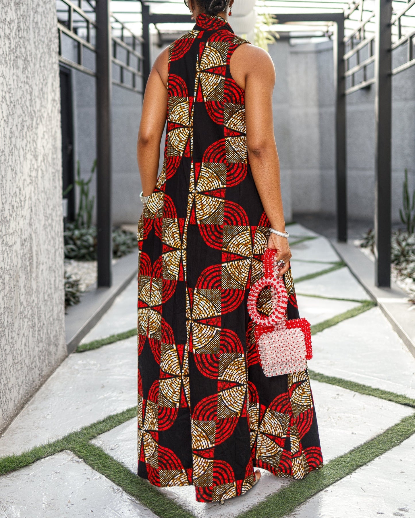 Women's Casual Print Sleeveless Maxi Dress