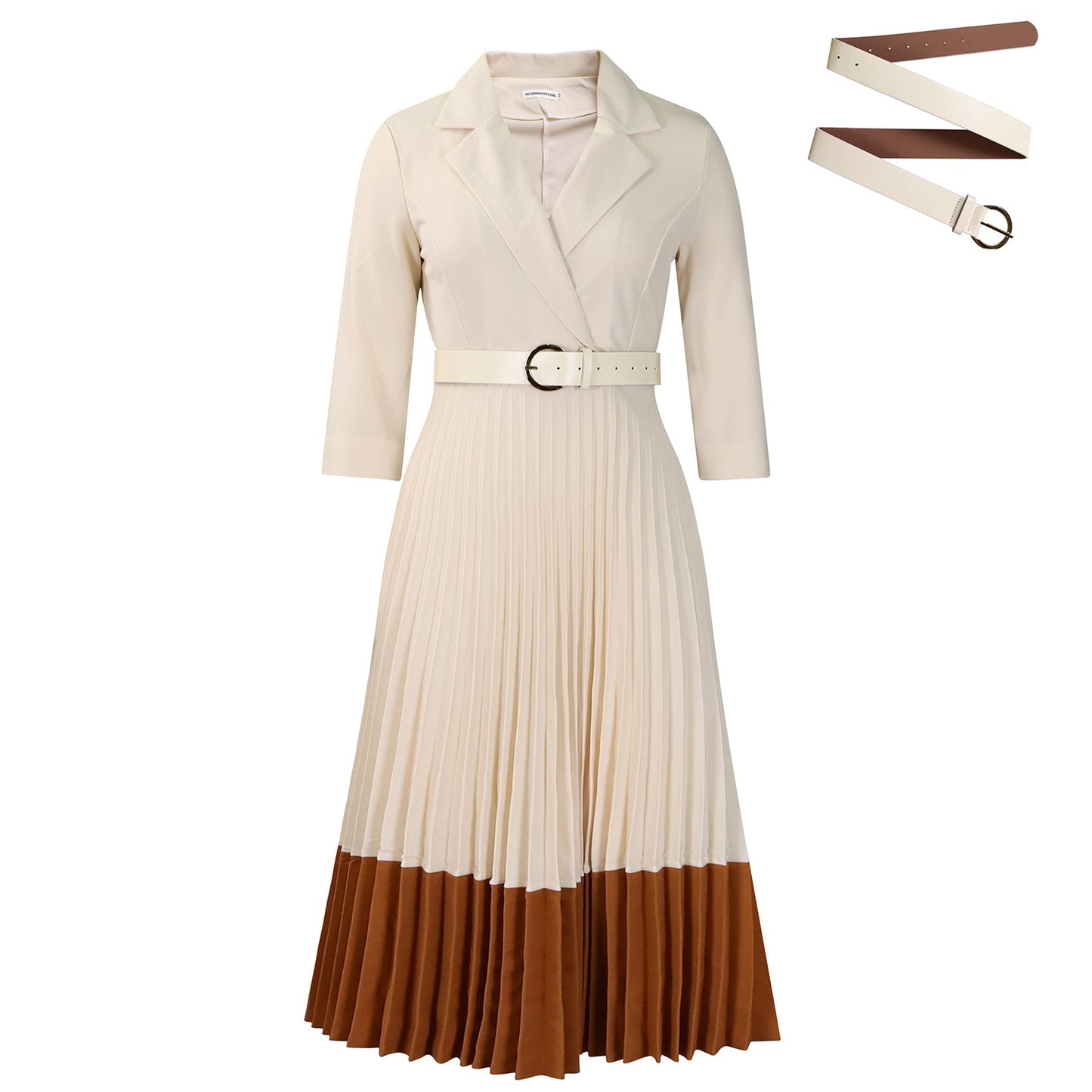 Fashion Women's Wear Suit Collar Fashion Ol Elegant Pleated Dress