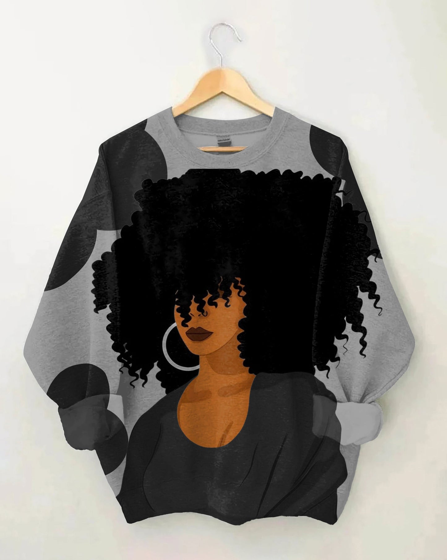 Women's Black History Queen Vintage Long Sleeve Sweatshirt