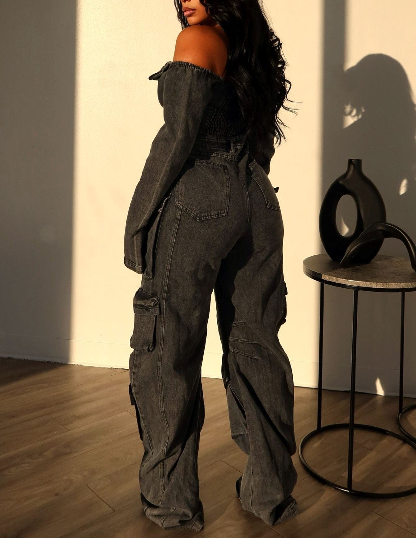 Ultimate Denim Off Shoulder Jumpsuit(⏰Free Shipping)