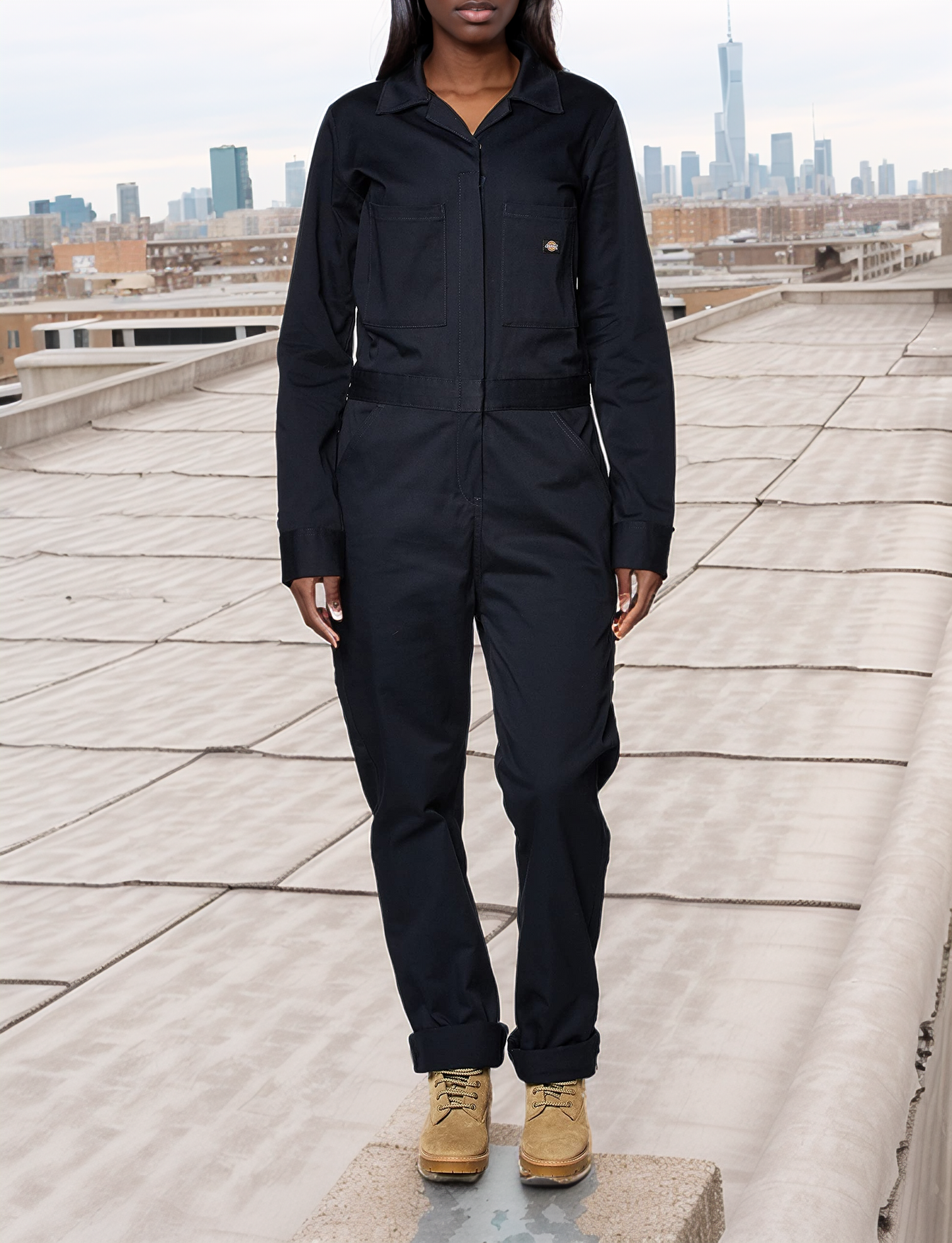 Womens Long sleeve cotton twill coverall