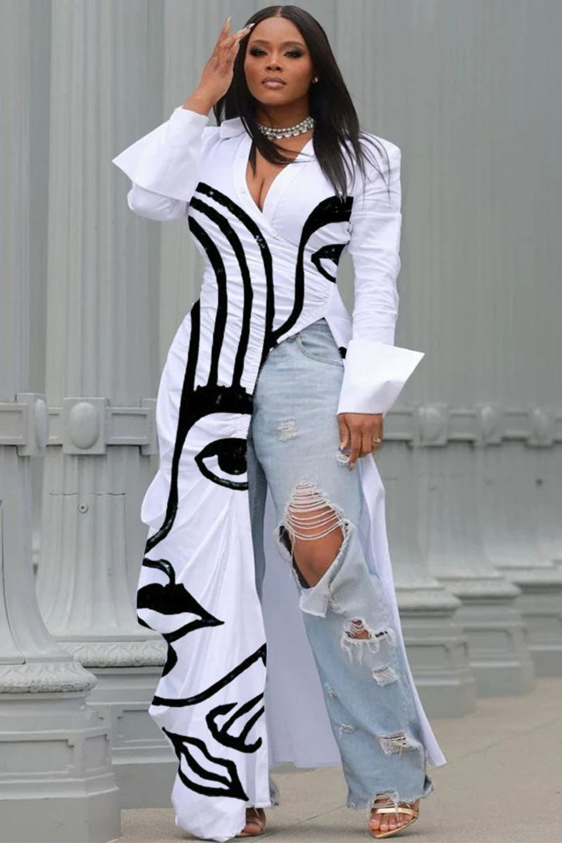 Deep V Neck High Slit Ruched Gown Maxi Dresses