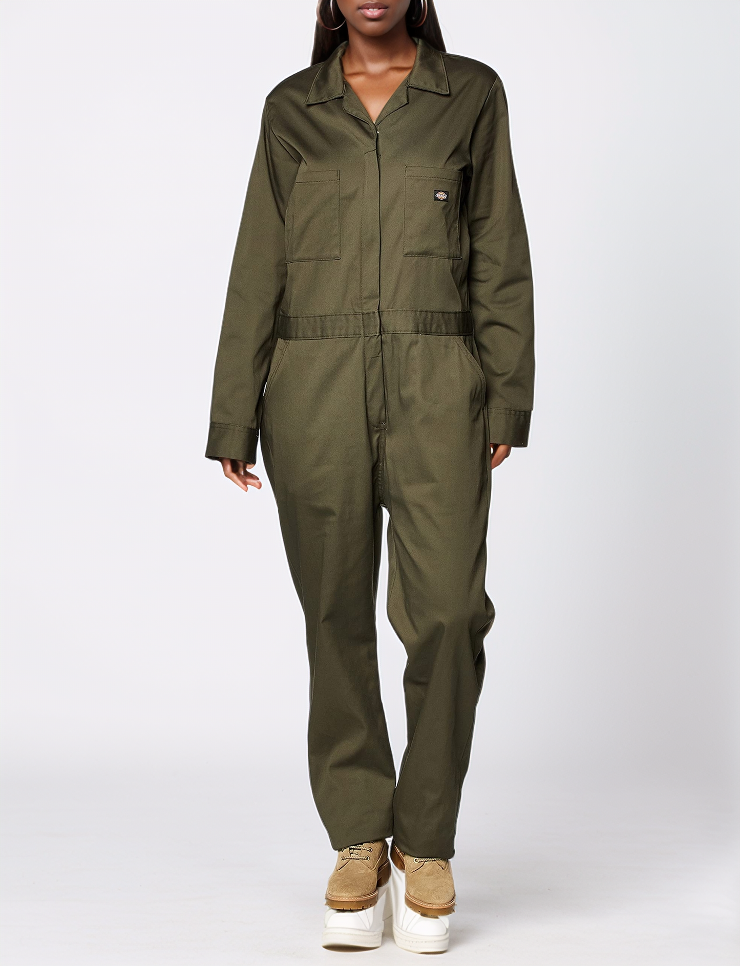 Womens Long sleeve cotton twill coverall
