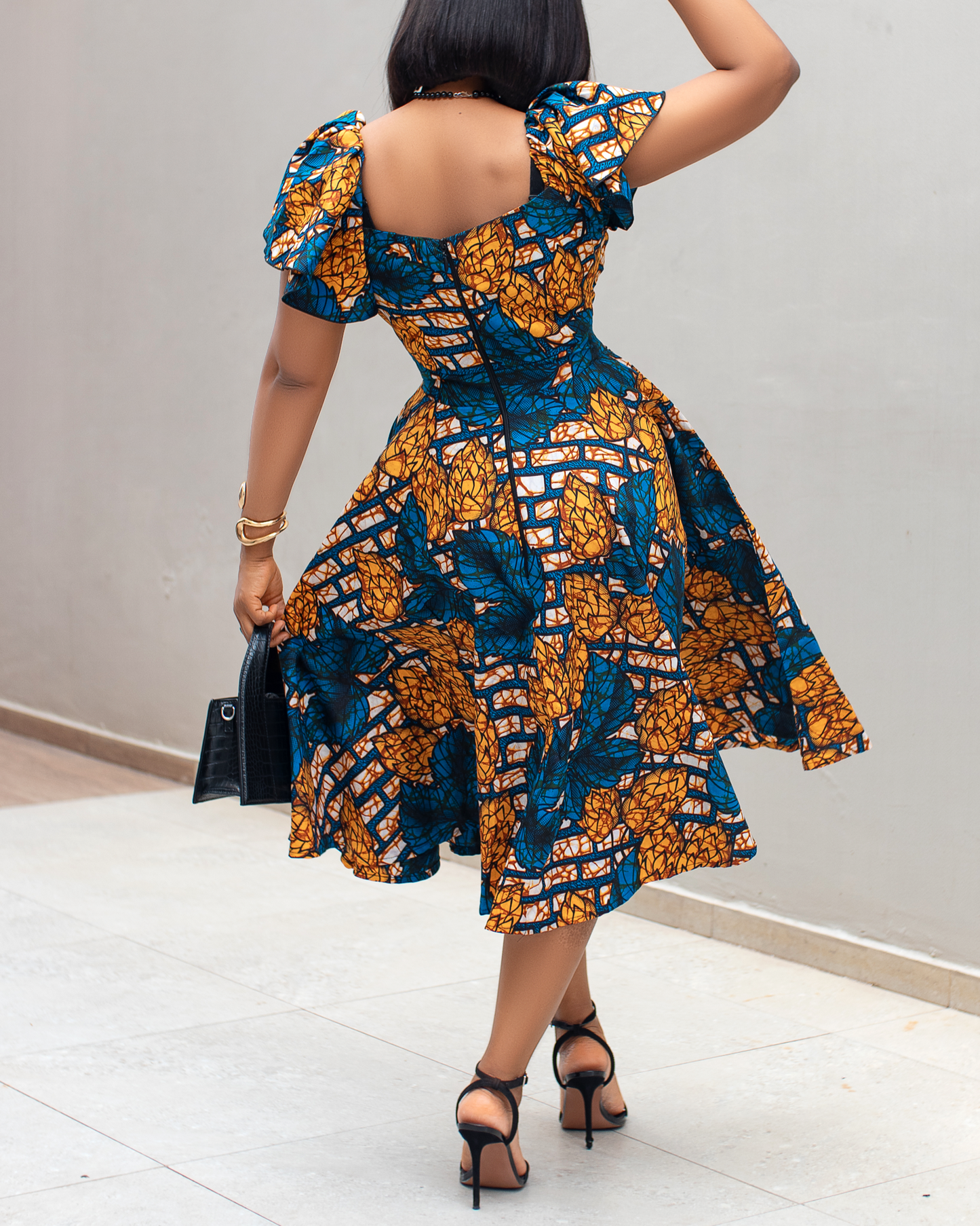 Women's Casual Print Midi Dress