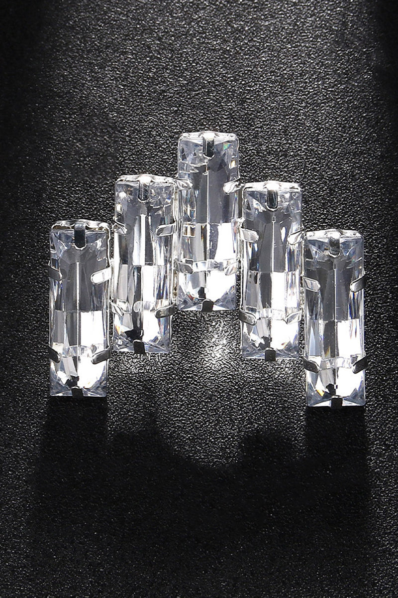 Geometric Shaped Rhinestone Decor Fashionable Rings