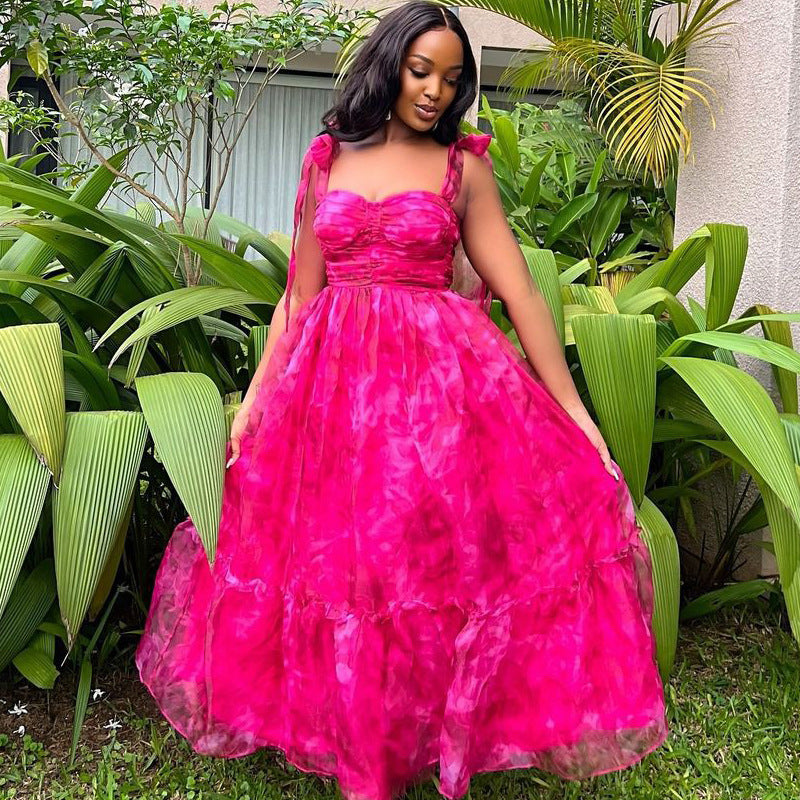 New Women's plus Size Banquet Dress Fashionable Elegant Sling Dress Women