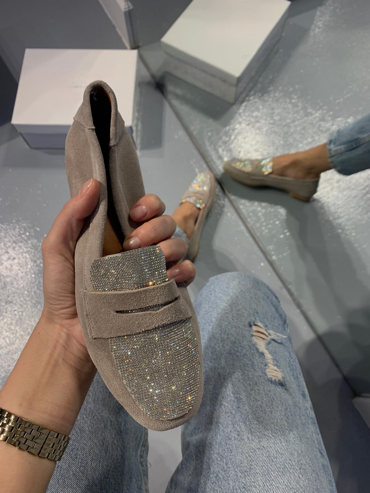 NAMOS BEIGE LOAFERS
