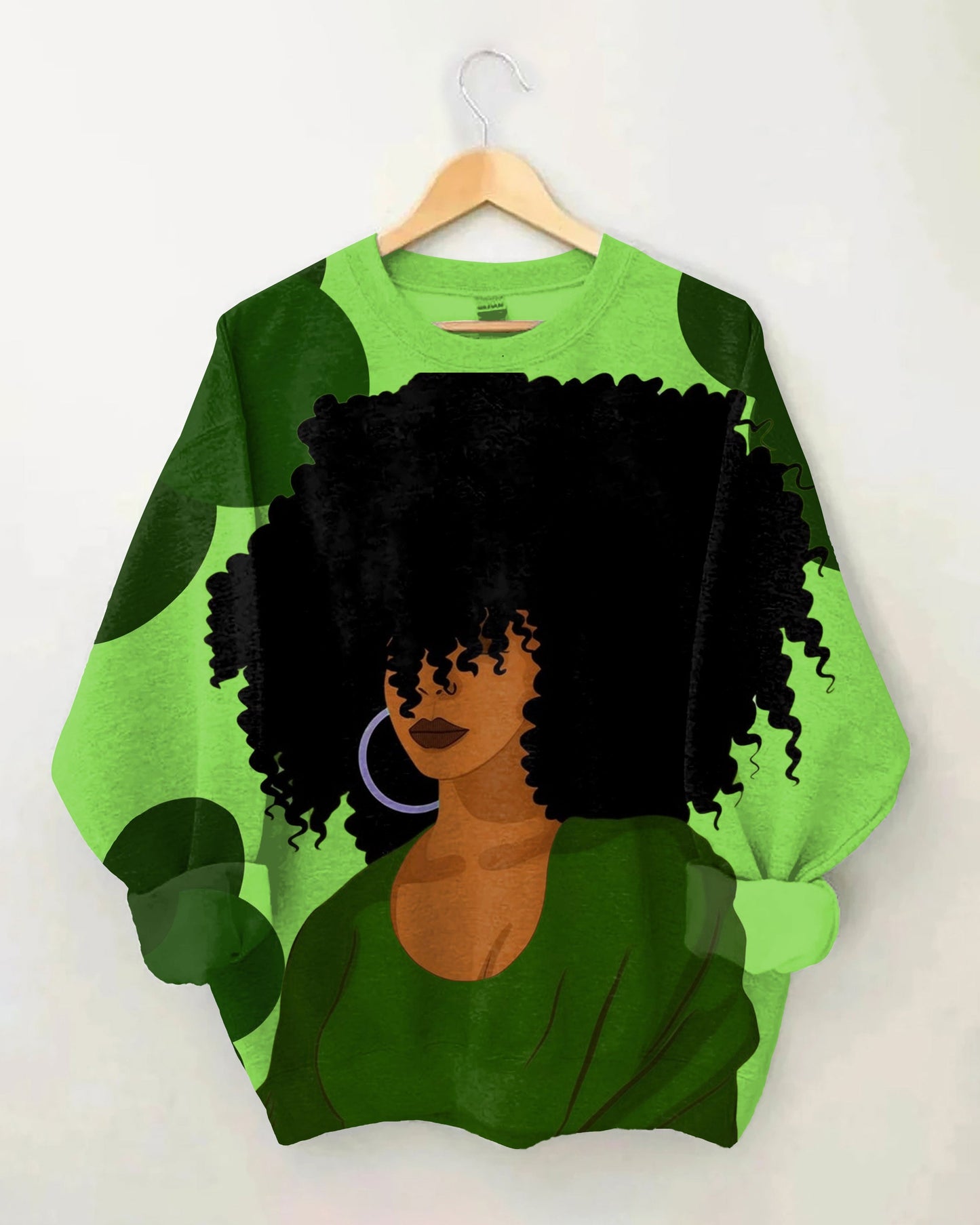Women's Black History Queen Vintage Long Sleeve Sweatshirt