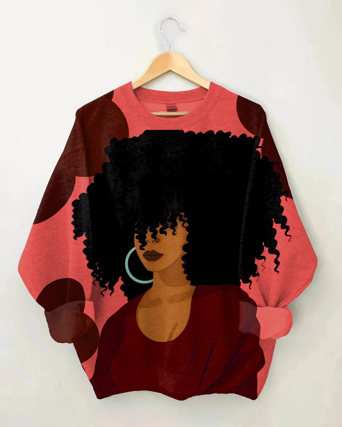 Women's Black History Queen Vintage Long Sleeve Sweatshirt