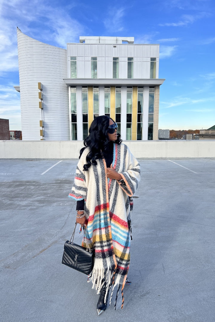 Rich Auntie Winter Open Front Long Kimono