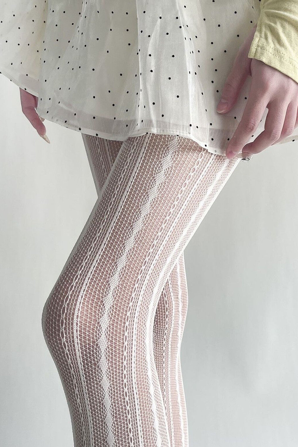 Striped Versatile Retro Thin Pantyhose-Burgundy