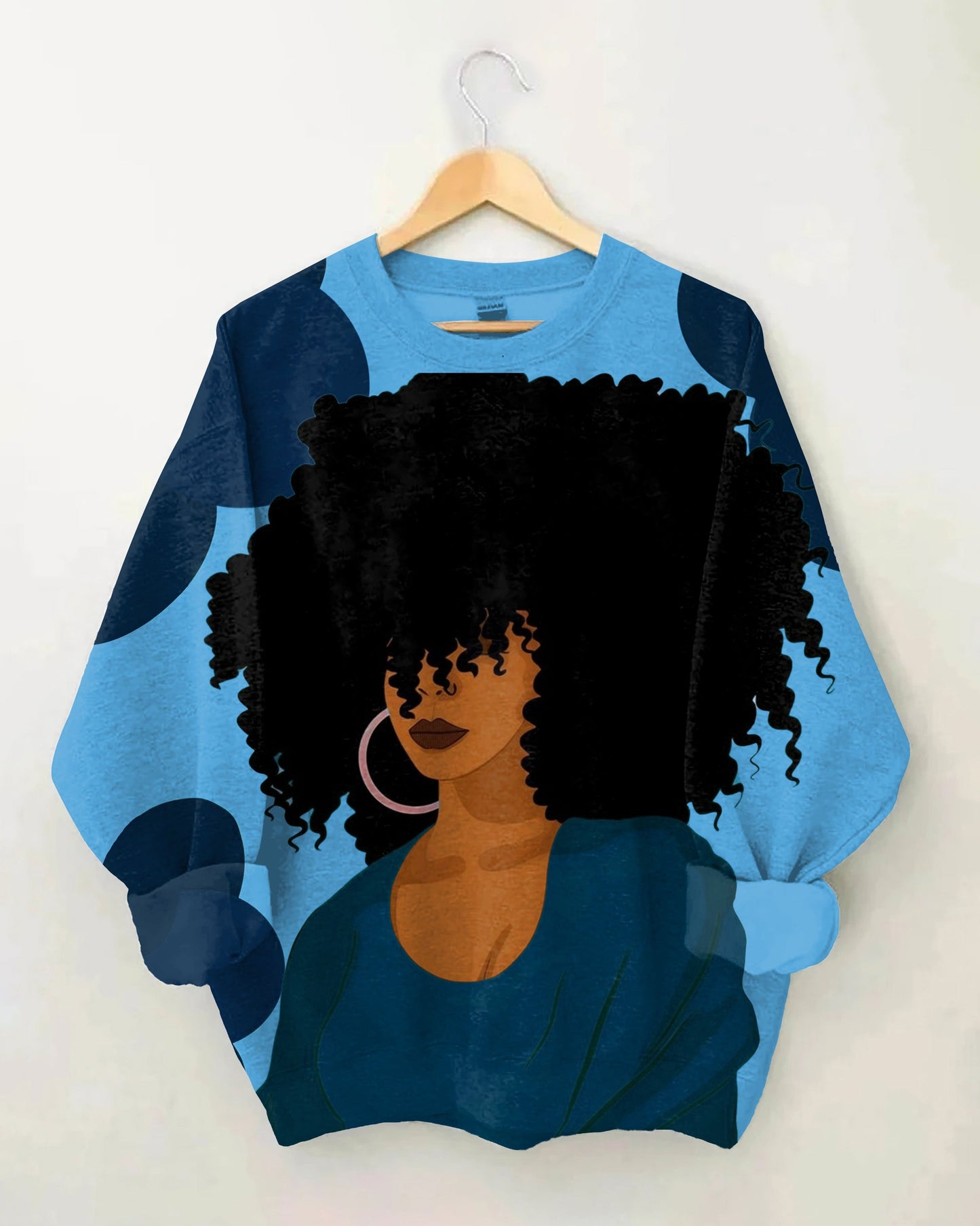 Women's Black History Queen Vintage Long Sleeve Sweatshirt