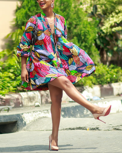 Women's Casual Print Short Dress