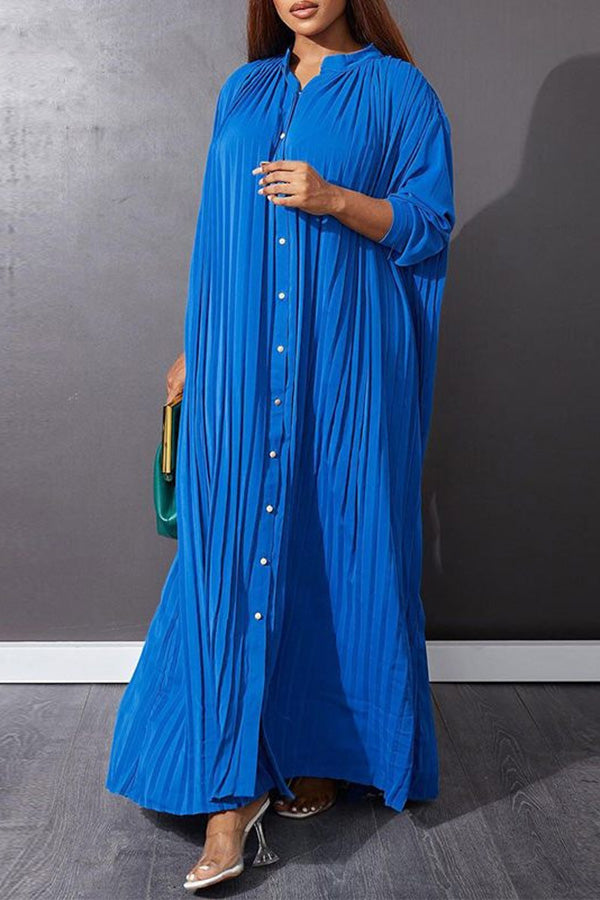 Trendy Pleated Smock Maxi Dress