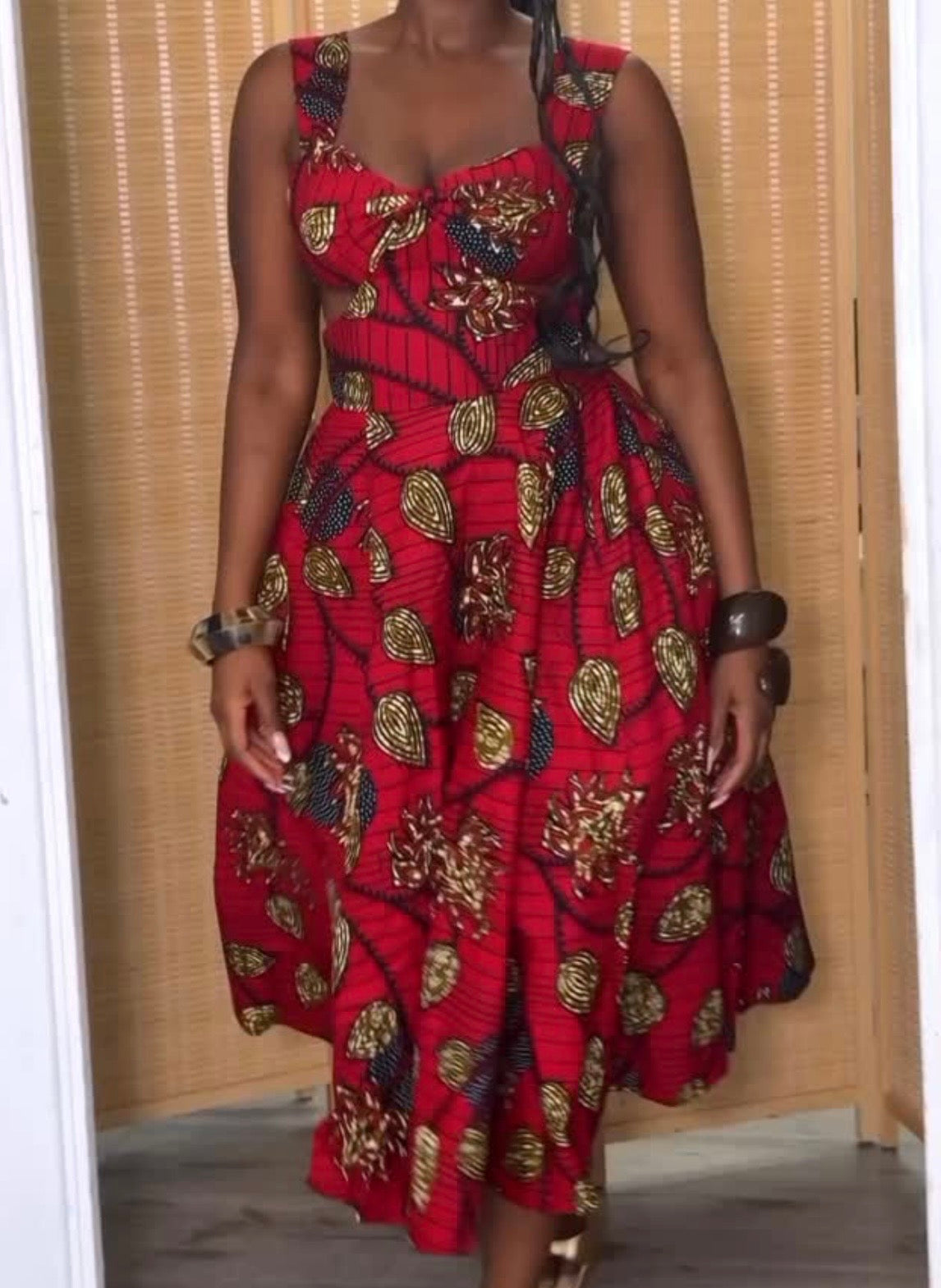 Sexy Multi-Print Backless Cross Dress
