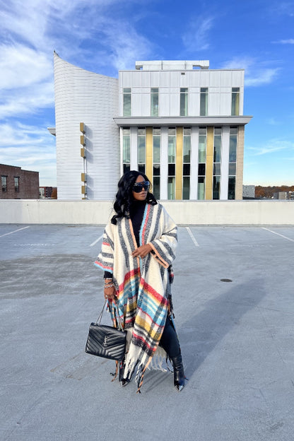 Rich Auntie Winter Open Front Long Kimono