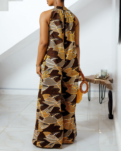 Women's Casual Halter Sleeveless Jumpsuit