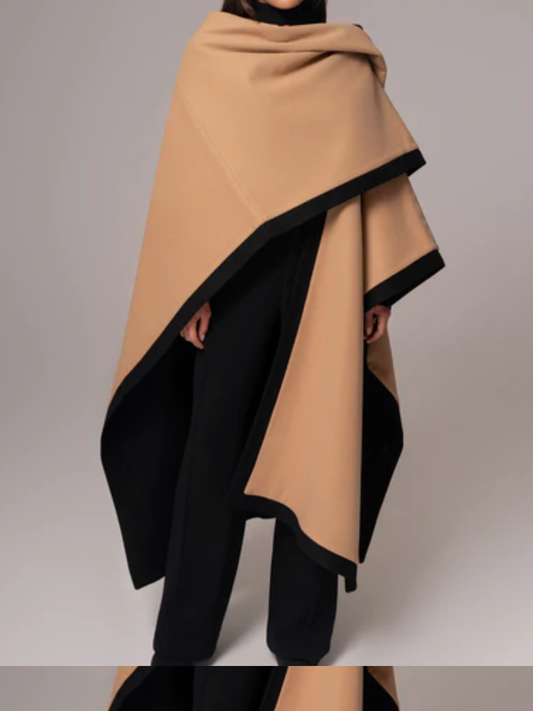 Elegant Knit Cardigan Cape