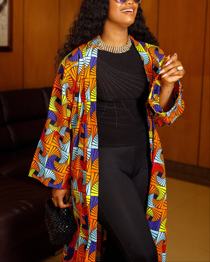 Women's Casual Print Loose Kimono