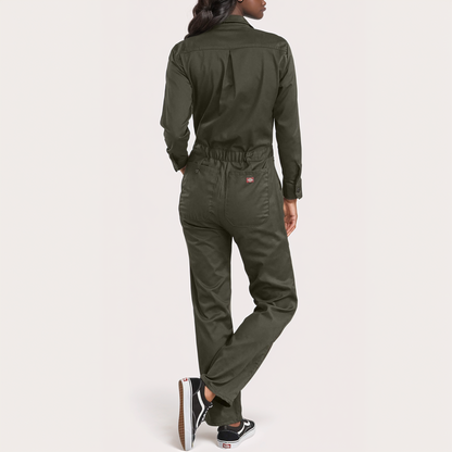 Womens Long sleeve cotton twill coverall