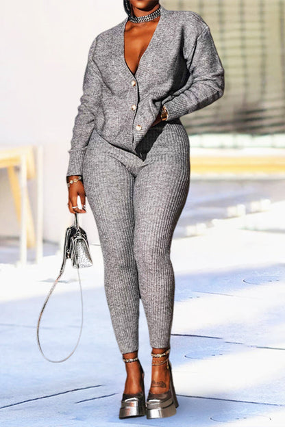 Elegant Soft Cardigan & Pants Set