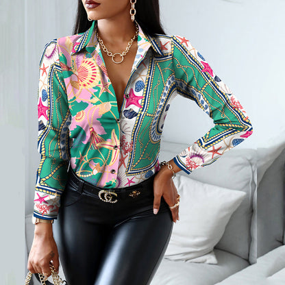 Julia Fashion - Women Fashion Shirt Lady Long Sleeve Blouse
