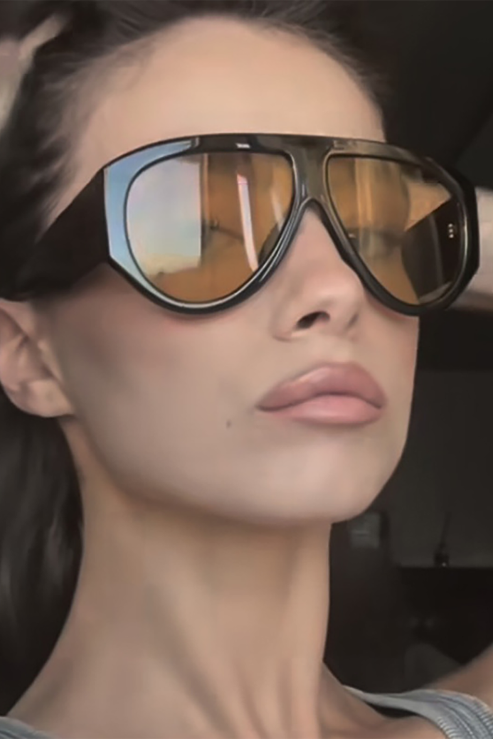 Green Lens Pilot Style Outdoor Sunglasses