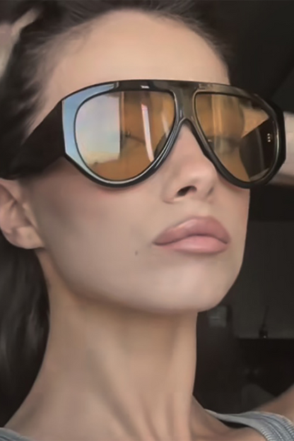 Green Lens Pilot Style Outdoor Sunglasses