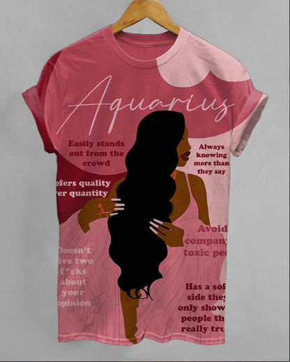 Aquarius Girly Season Unisex Short Sleeve Tshirt