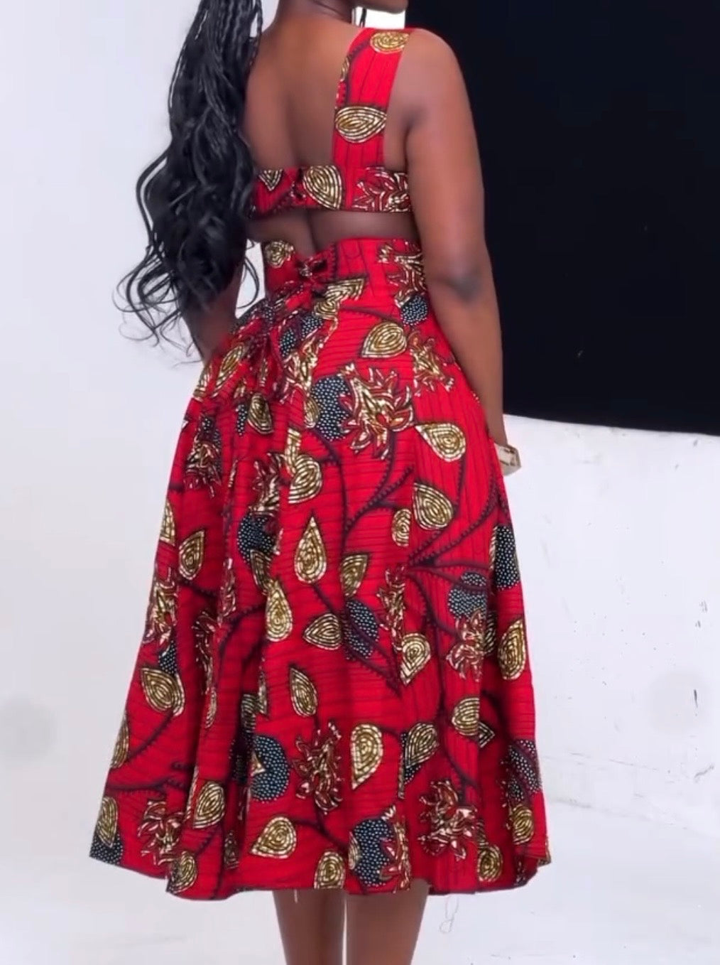 Sexy Multi-Print Backless Cross Dress