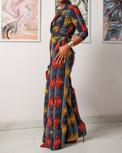 Women's Casual Print Jumpsuit