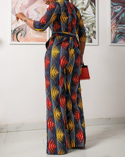Women's Casual Print Jumpsuit