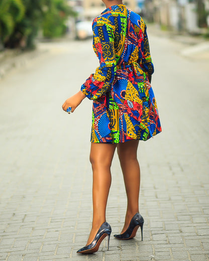 Women's Casual Print Short Dress