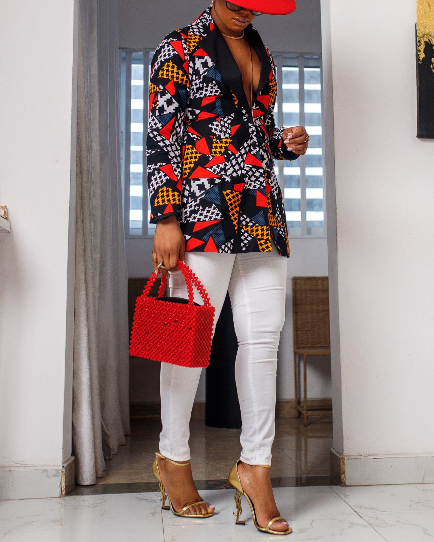 Women's Fashion Print Blazer