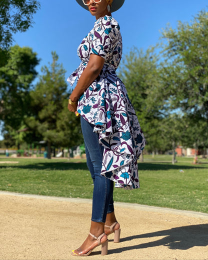 Women's Casual Print Long Shirt