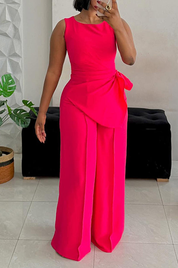 Chic Twist Front Top & Pants Set
