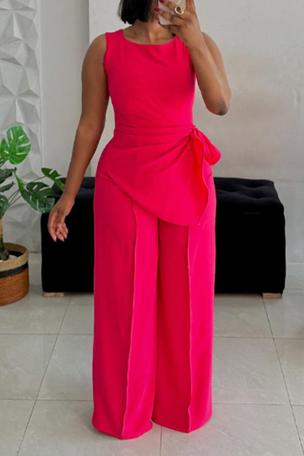 Chic Twist Front Top & Pants Set