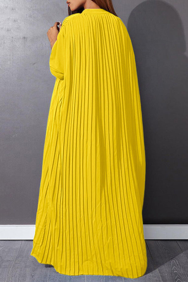 Trendy Pleated Smock Maxi Dress