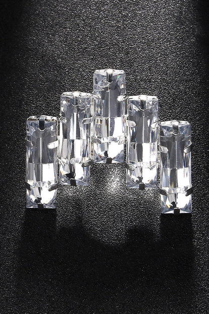 Geometric Shaped Rhinestone Decor Fashionable Rings
