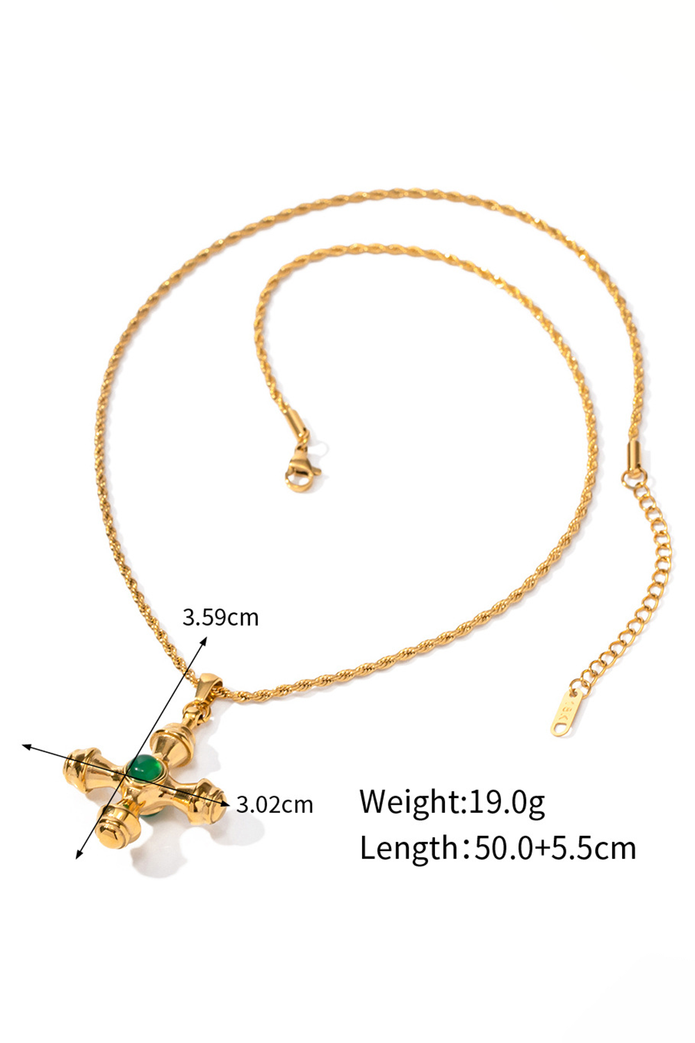 Cross Pendant Alloy Plaited Chain Fashionable Necklaces