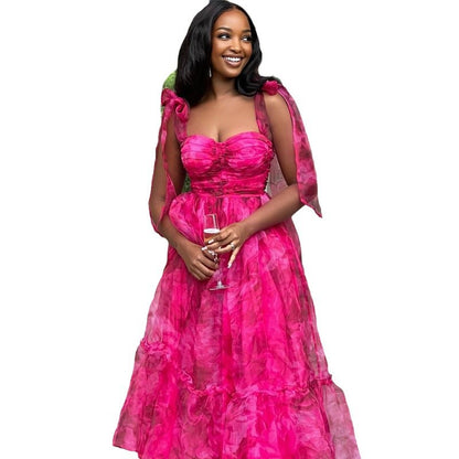 New Women's plus Size Banquet Dress Fashionable Elegant Sling Dress Women