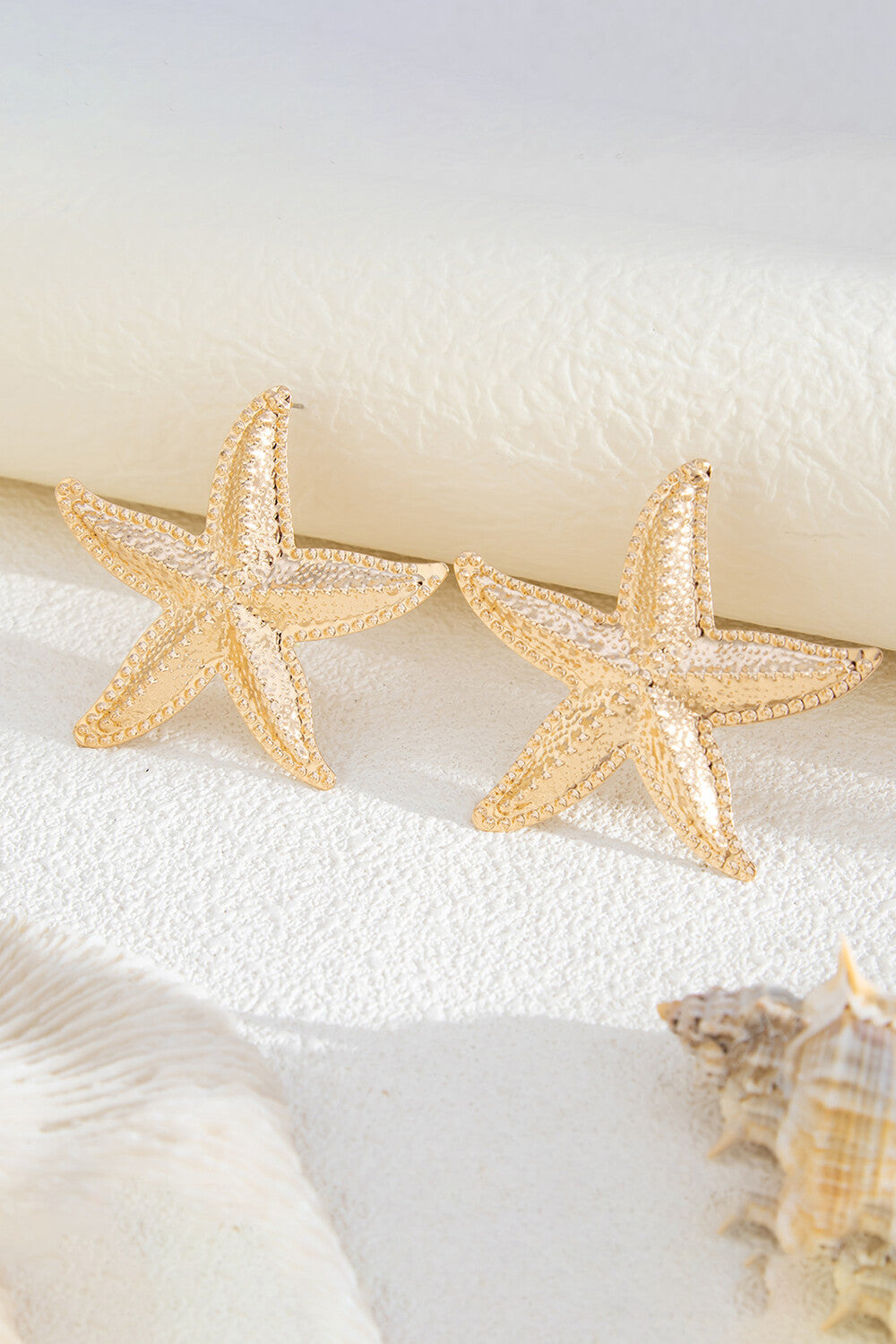 Alloy Starfish Design Vacation Oversize Stud Earrings