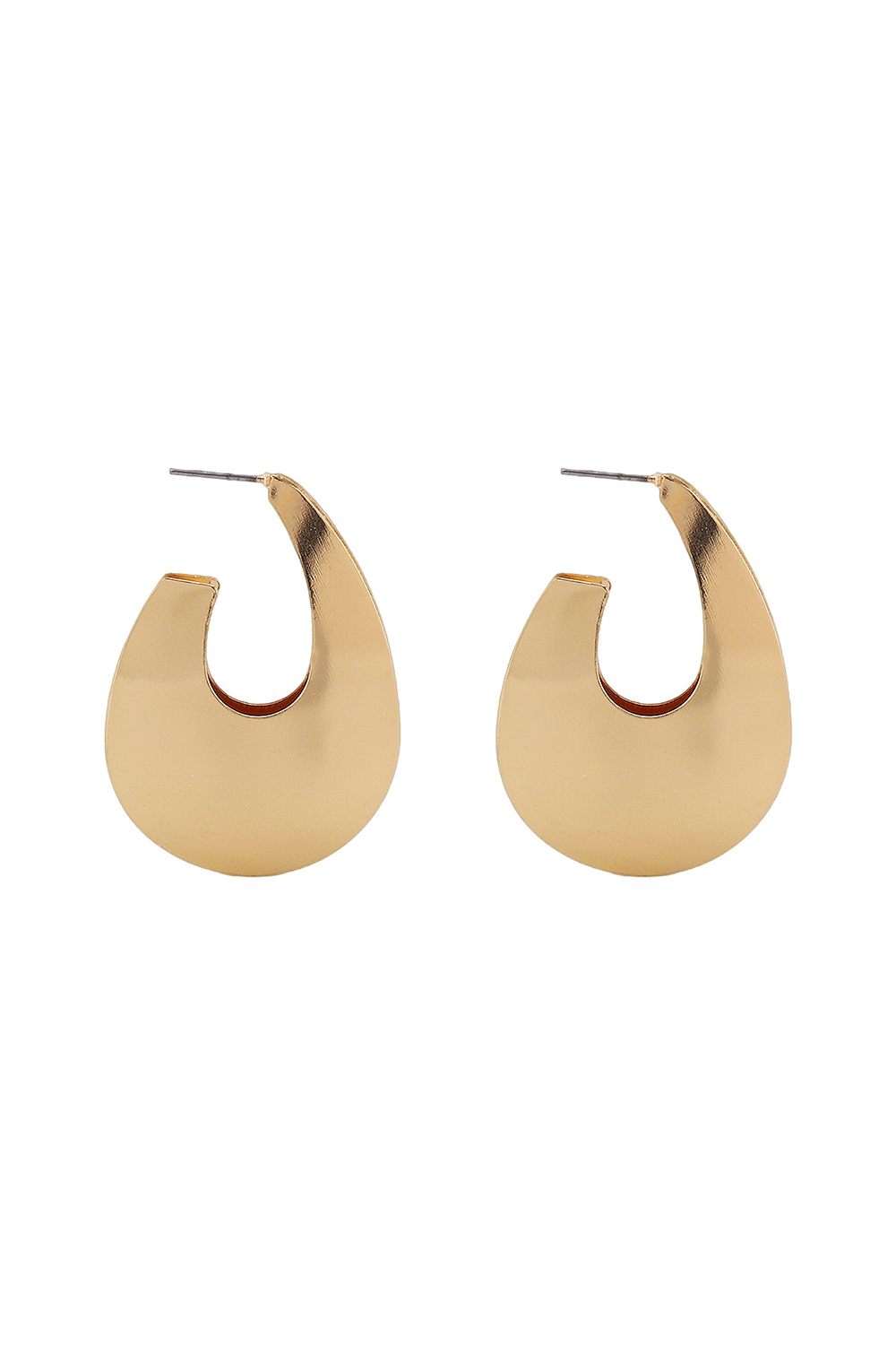 Alloy Flower Design Fashionable C-Shaped Hoop Earrings