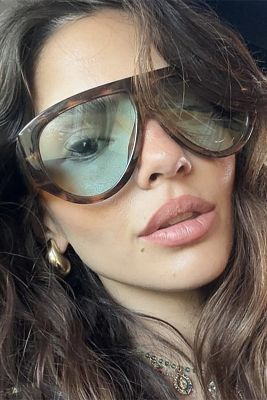 Green Lens Pilot Style Outdoor Sunglasses