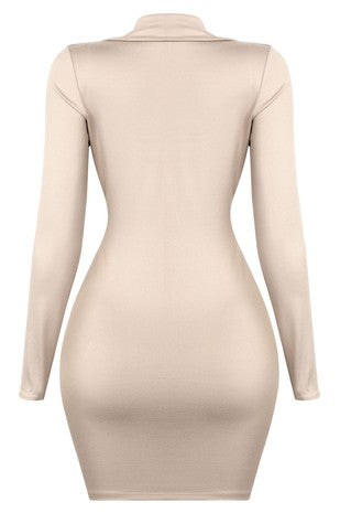 Women's Long Sleeve Mini Dress Sexy Bodycon Dress